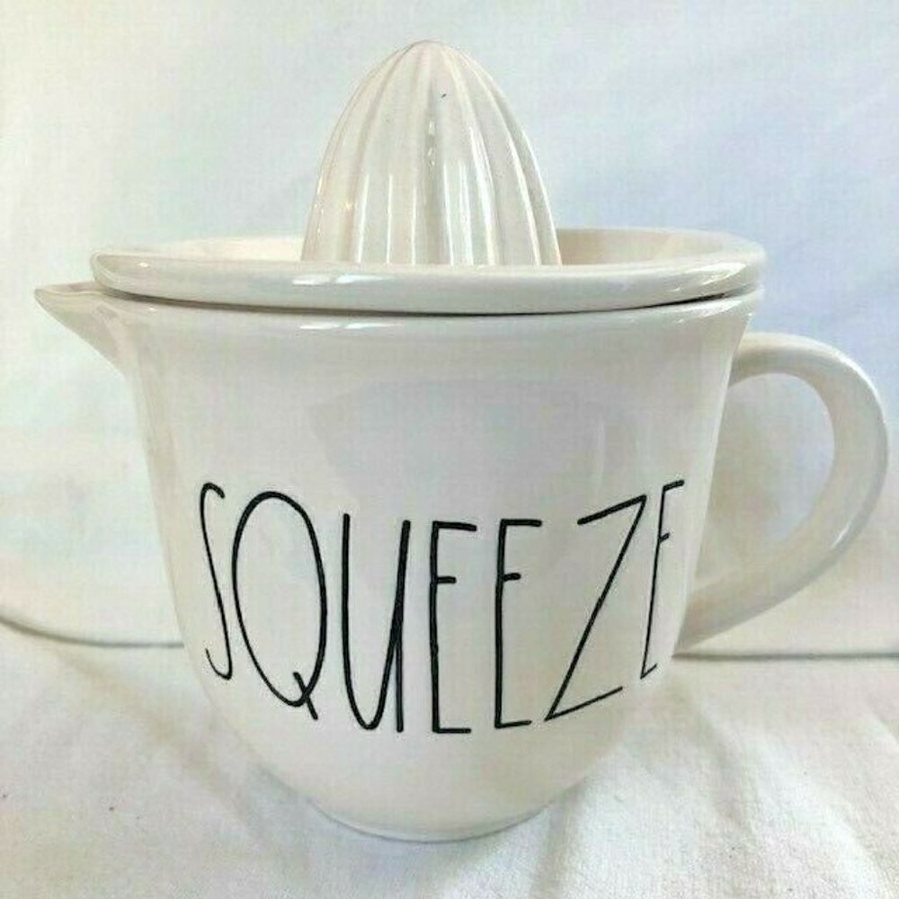 Rae Dunn "SQUEEZE" Juicer Pitcher With Handle by